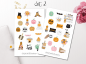 Preview: Girls Halloween Sticker Set